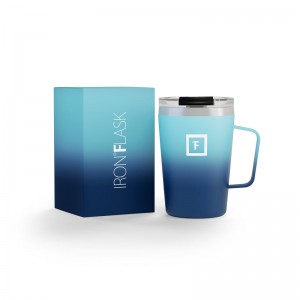 Iron Flask 12 Oz Grip Coffee Mugs Blue | 412UHJWLT