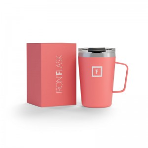 Iron Flask 12 Oz Grip Coffee Mugs Coral | 283RZGLJP