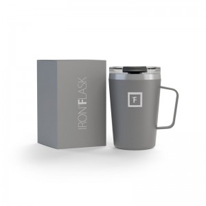 Iron Flask 12 Oz Grip Coffee Mugs Deep Grey | 903HCOVAJ