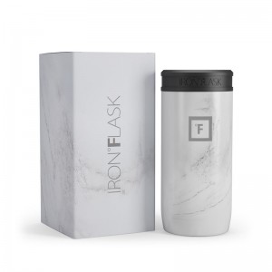 Iron Flask 12 Oz Slim Can Cooler Carrara Marble | 341HGVQTI