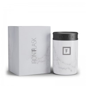 Iron Flask 12 Oz Standard Can Cooler Carrara Marble | 367FNPKDW