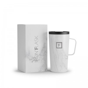 Iron Flask 16 Oz Grip Coffee 2.0 Mugs Carrara Marble | 328IVGLHO