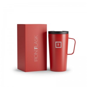 Iron Flask 16 Oz Grip Coffee 2.0 Mugs Red | 836IFKVYT