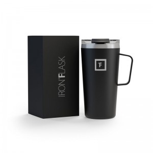 Iron Flask 16 Oz Grip Coffee Mugs Black | 951WEZIDB