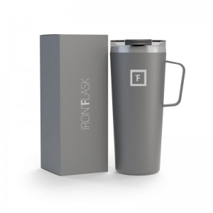 Iron Flask 24 Oz Grip Coffee Mugs Deep Grey | 693KWHITA