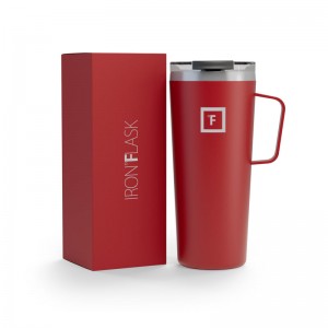 Iron Flask 24 Oz Grip Coffee Mugs Red | 189JHLYQW