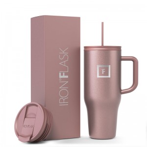 Iron Flask 32 Oz Co Pilot Tumbler Rose Gold | 215ERLIKD