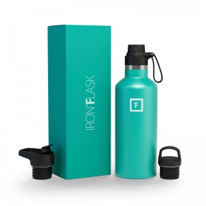 Iron Flask 32 Oz With Spout Lid Narrow Mouth Bottle Turquoise | 350TRVNIY