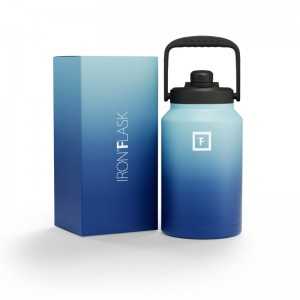 Iron Flask Water Bottle with Spout lid One Gallo Blue | 375RYKJLS