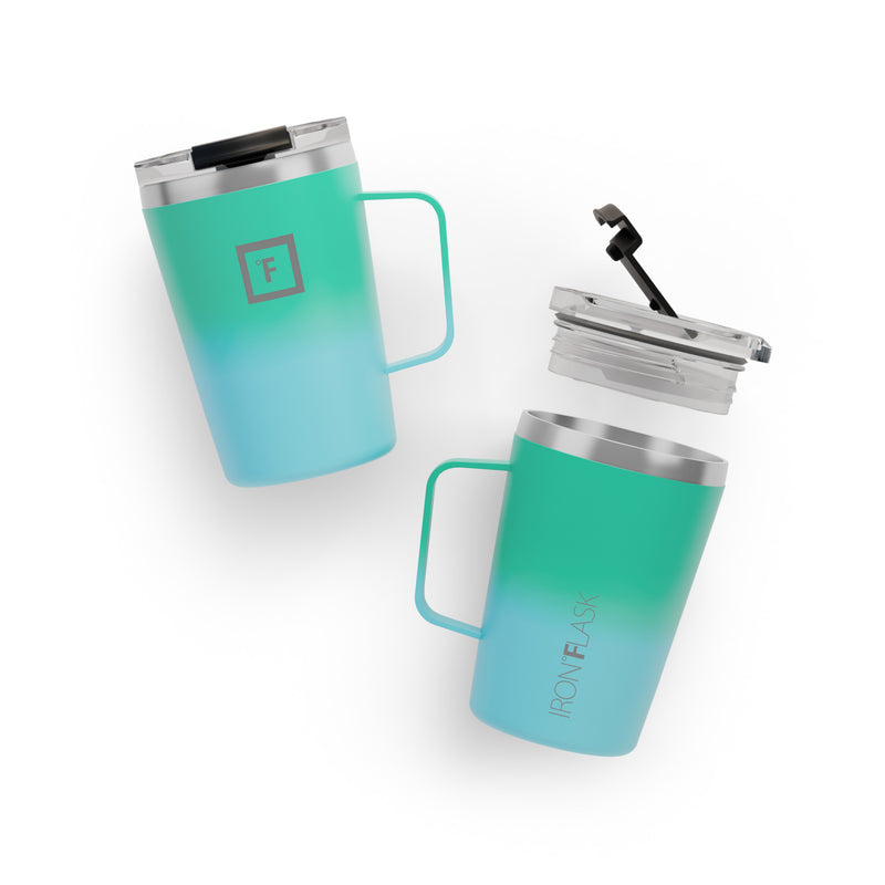 Iron Flask 12 Oz Grip Coffee Mugs Blue | 357KFLVJB