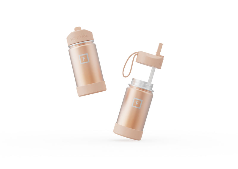 Iron Flask 14 Oz Kids Water Bottle Rose Gold | 319CEIVSD