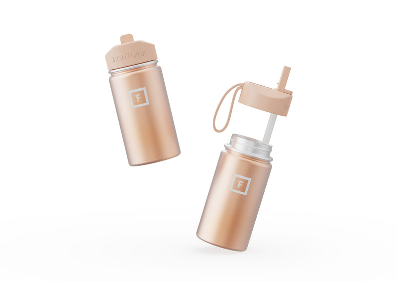 Iron Flask 14 Oz Kids Water Bottle Rose Gold | 319CEIVSD