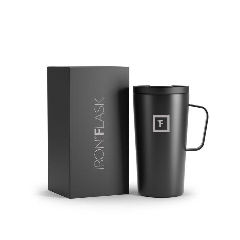 Iron Flask 16 Oz Grip Coffee 2.0 Mugs Black | 609HKPIZM