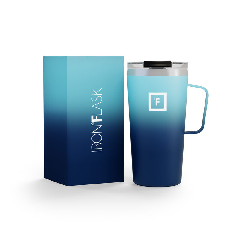 Iron Flask 16 Oz Grip Coffee Mugs Blue | 950DRQBKV