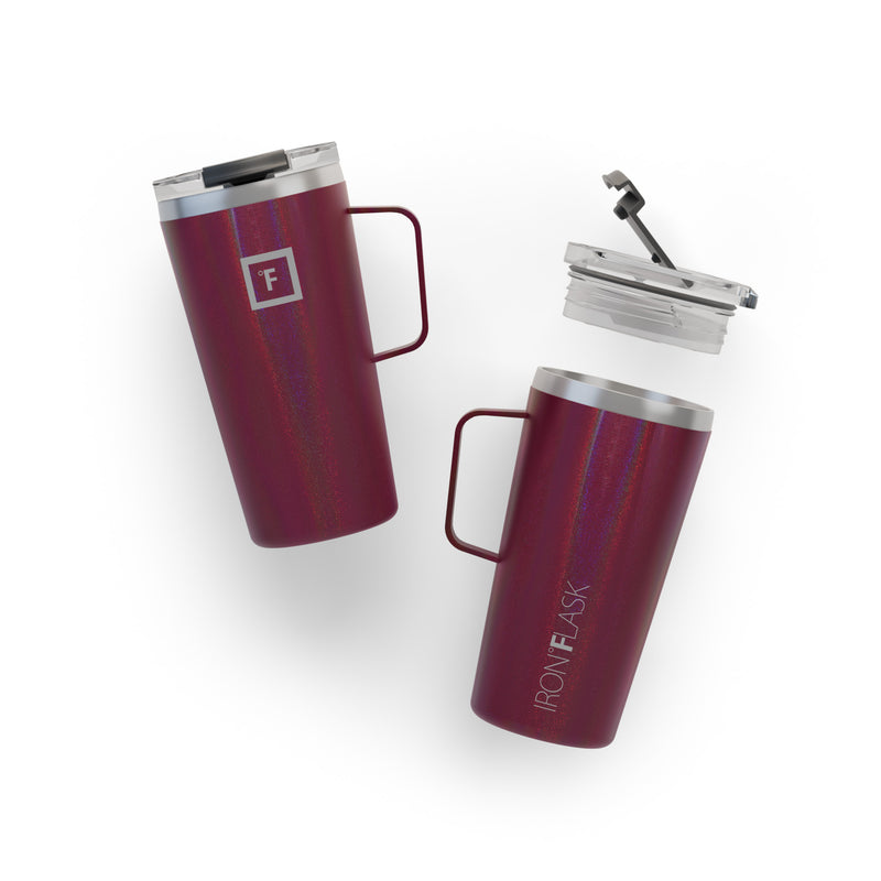 Iron Flask 16 Oz Grip Coffee Mugs Burgundy | 816RUNJTM