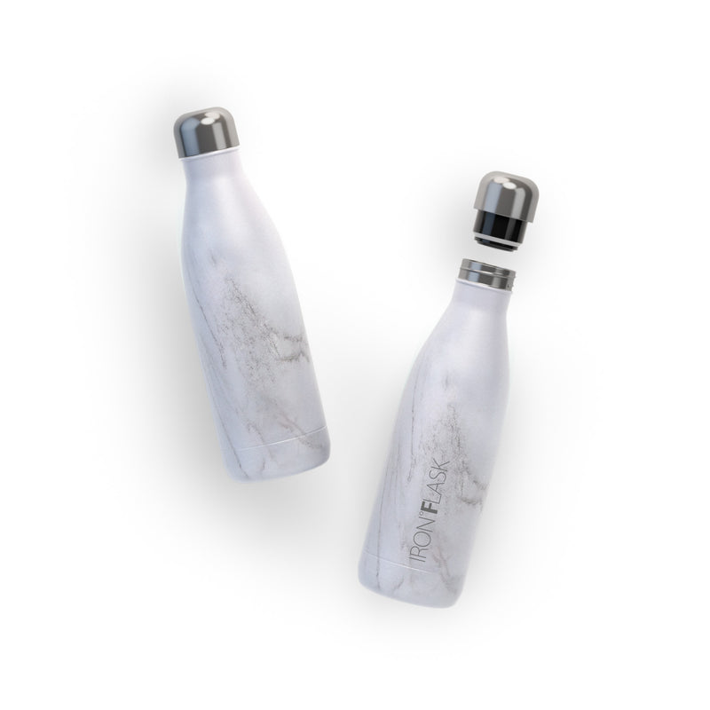 Iron Flask 17 Oz Retro Water Bottle Carrara Marble | 610CEUSXM