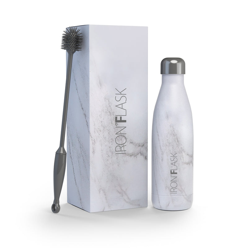 Iron Flask 17 Oz Retro Water Bottle Carrara Marble | 610CEUSXM