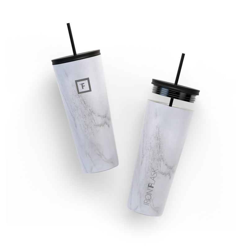 Iron Flask 24 Oz Classic 2.0 Tumbler Carrara Marble | 295AURBNV