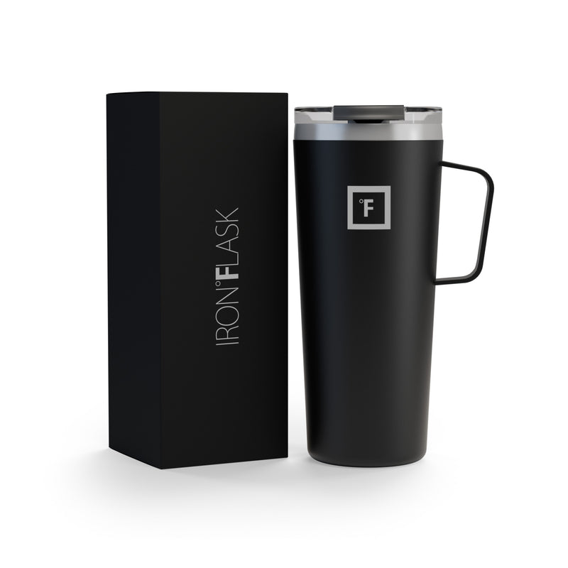 Iron Flask 24 Oz Grip Coffee Mugs Black | 298RTMCEN