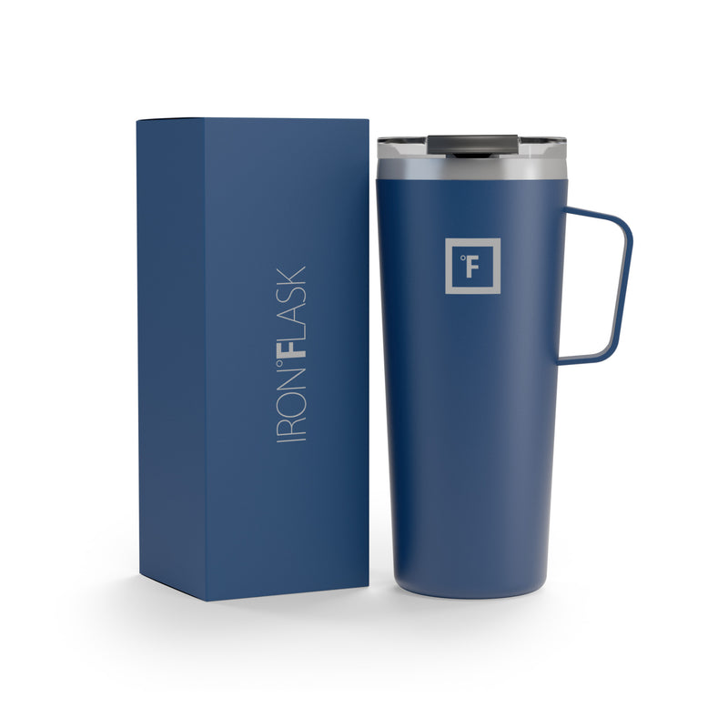 Iron Flask 24 Oz Grip Coffee Mugs Blue | 409NOKHMR