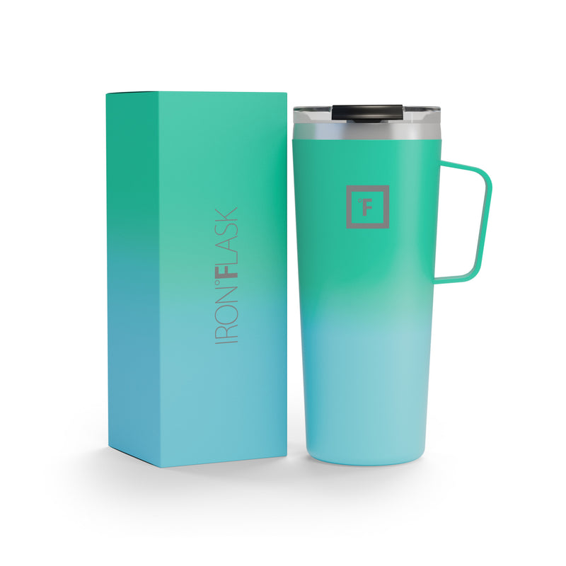 Iron Flask 24 Oz Grip Coffee Mugs Blue | 345ZNJECT