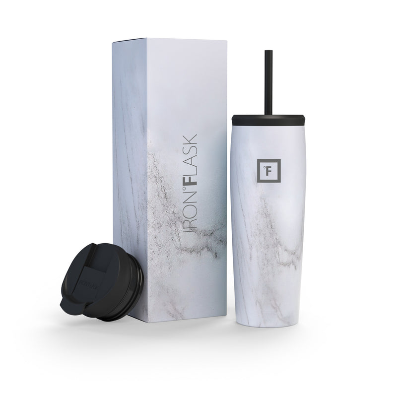 Iron Flask 24 Oz Nomad Tumbler Carrara Marble | 805SYDNTB