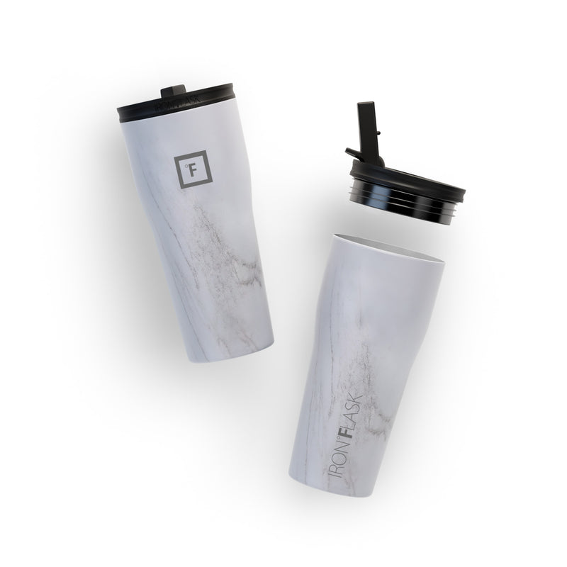 Iron Flask 24 Oz Rover 2.0 Tumbler Carrara Marble | 674OBGEZL