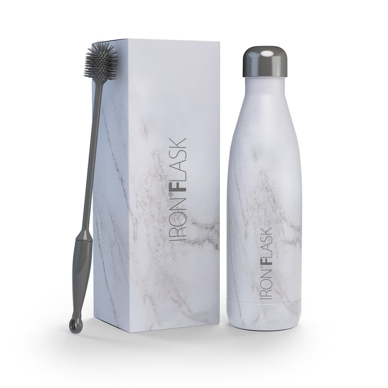 Iron Flask 25 Oz Retro Water Bottle Carrara Marble | 954SGJBCV