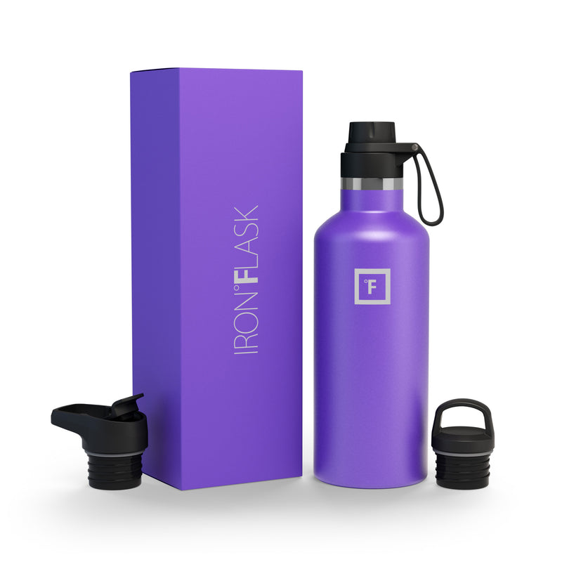 Iron Flask 32 Oz With Spout Lid Narrow Mouth Bottle Purple | 892JMZGBV