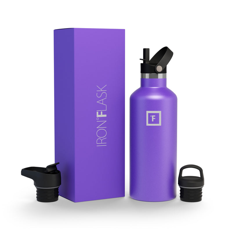 Iron Flask 32 Oz with Straw Lid Narrow Mouth Bottle Purple | 284HWZAJL