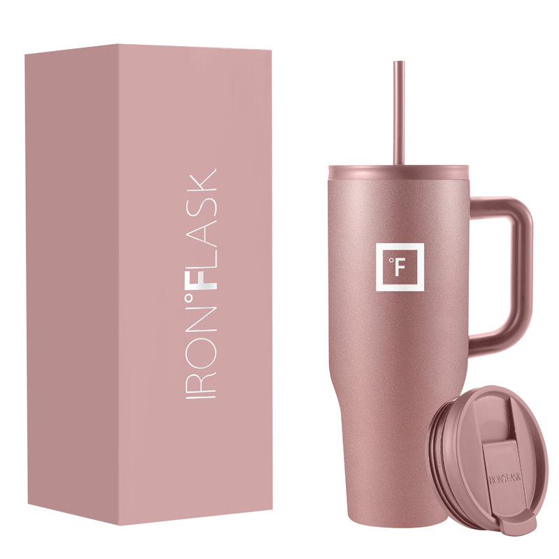 Iron Flask 40 Oz Co Pilot Tumbler Rose Gold | 856XPHGSQ