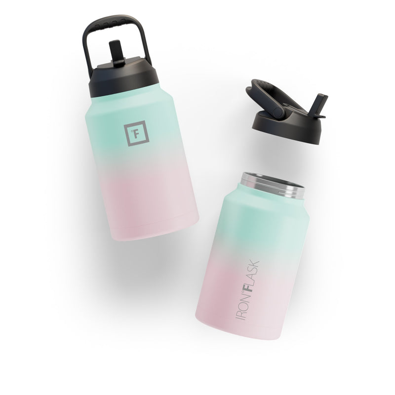 Iron Flask Water Bottle with Straw and Spout lids One Gallo Bubble Gum | 013BRMDGT